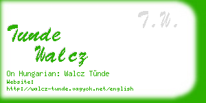 tunde walcz business card